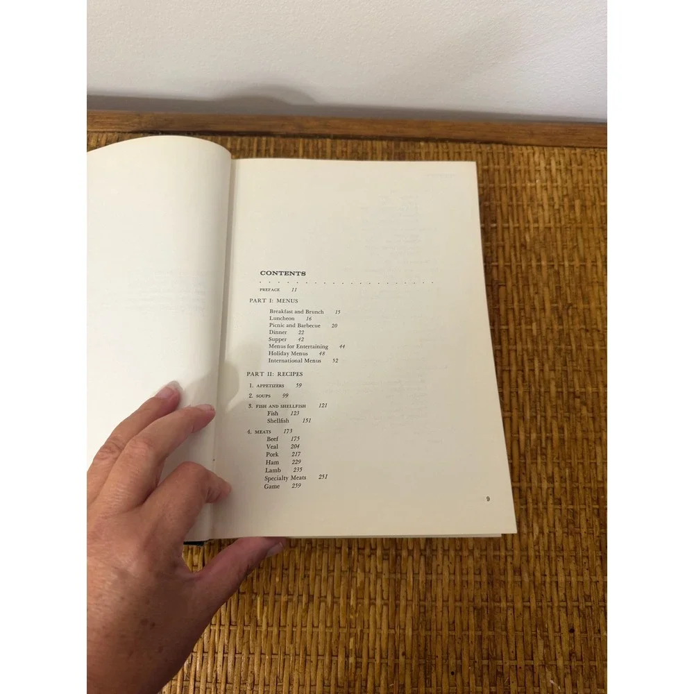 NY Times Menu Cook Book Craig Claiborne 1966 First Edition Vintage HC Recipes